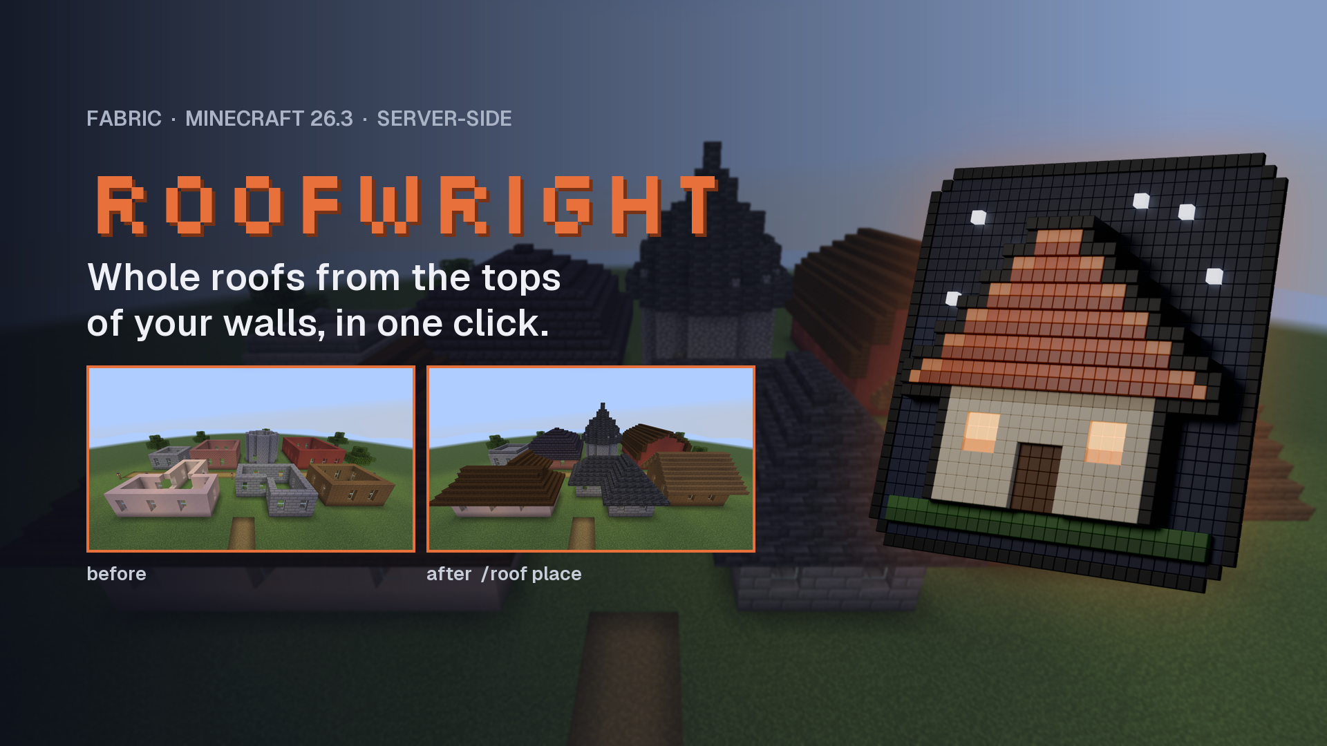 Roofwright: whole roofs from the tops of your walls, in one click