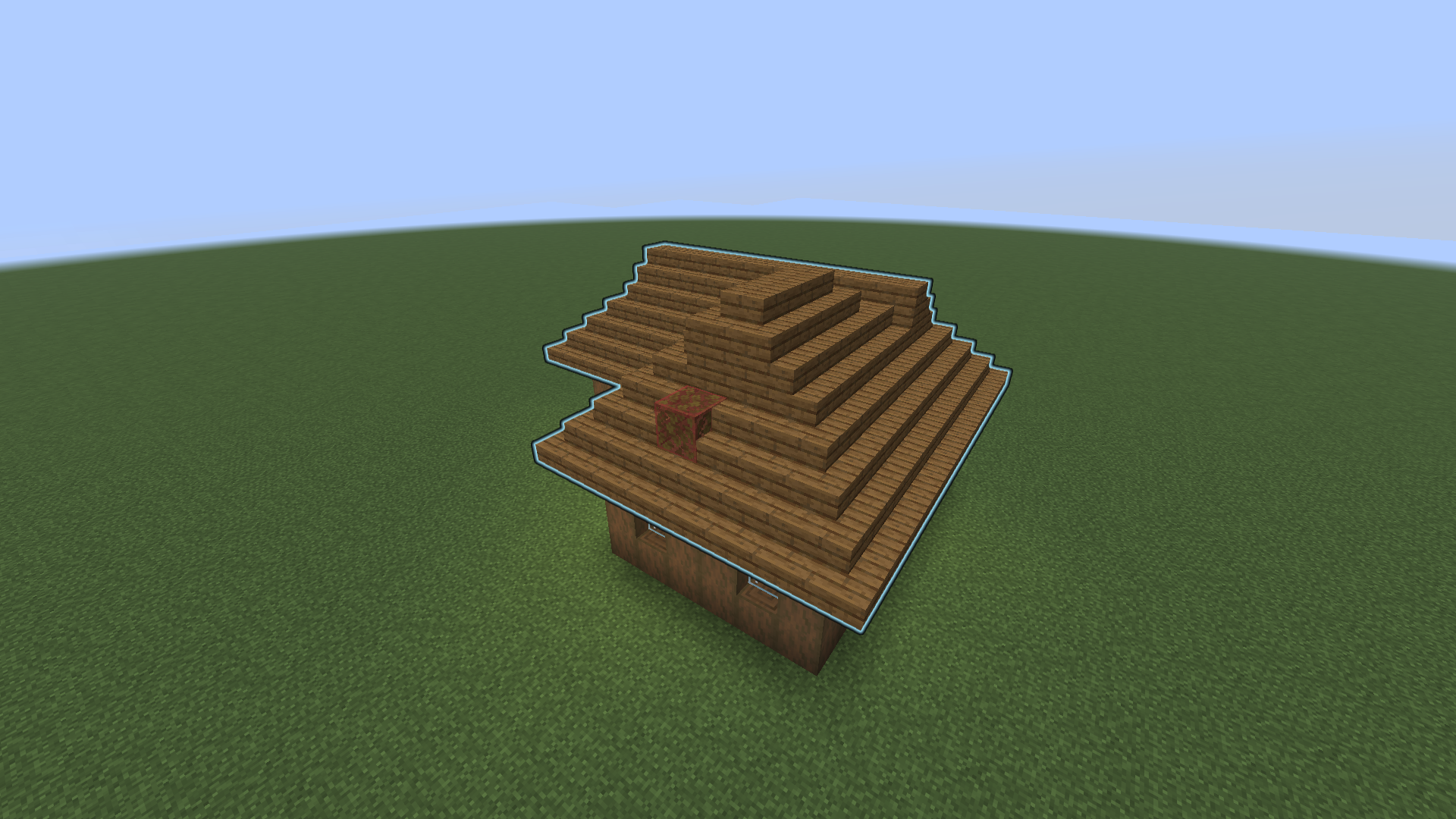 The ghost preview with a block in the way in red