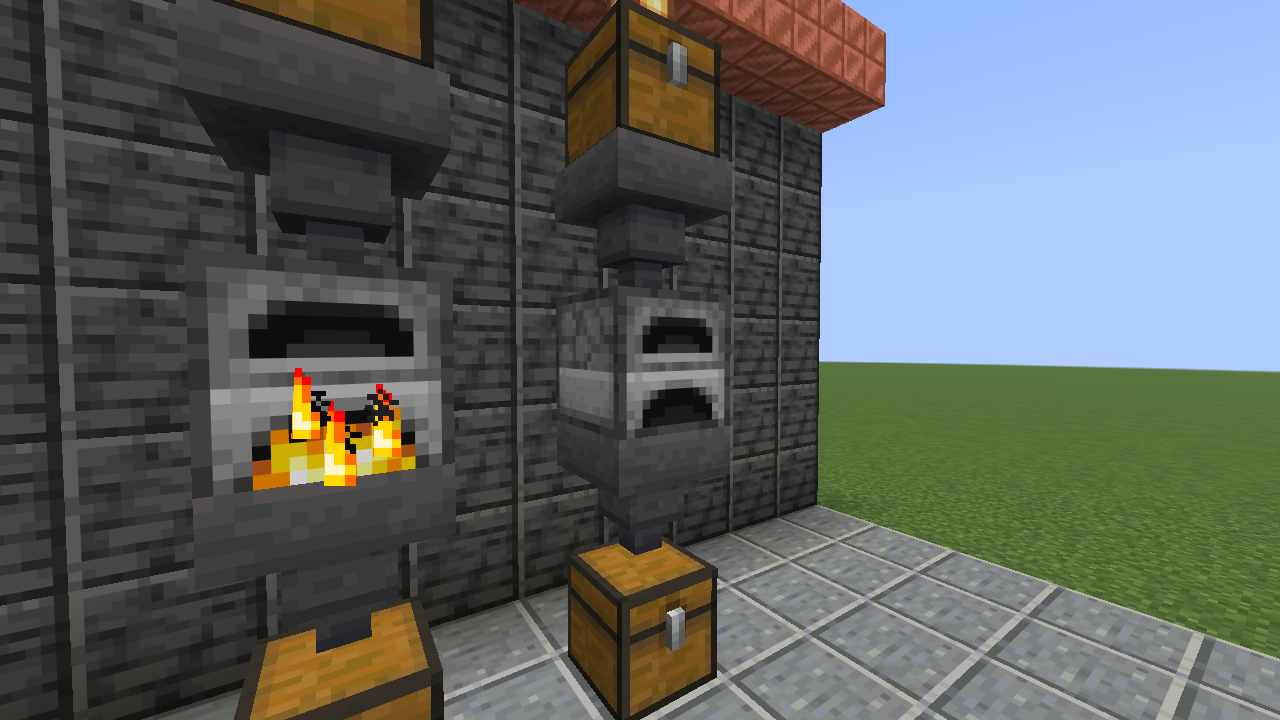 One furnace line up close